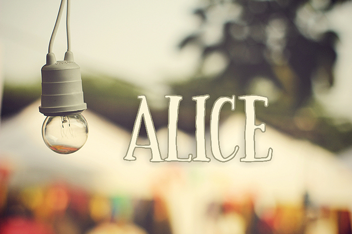 Displaying the beauty and characteristics of the Alice font family.