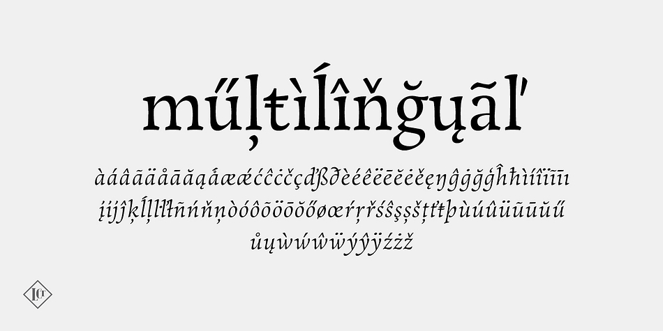 The serifs have been carved, refined, rounded off, in order to galvanize the font and ease the task of reading in lower case.