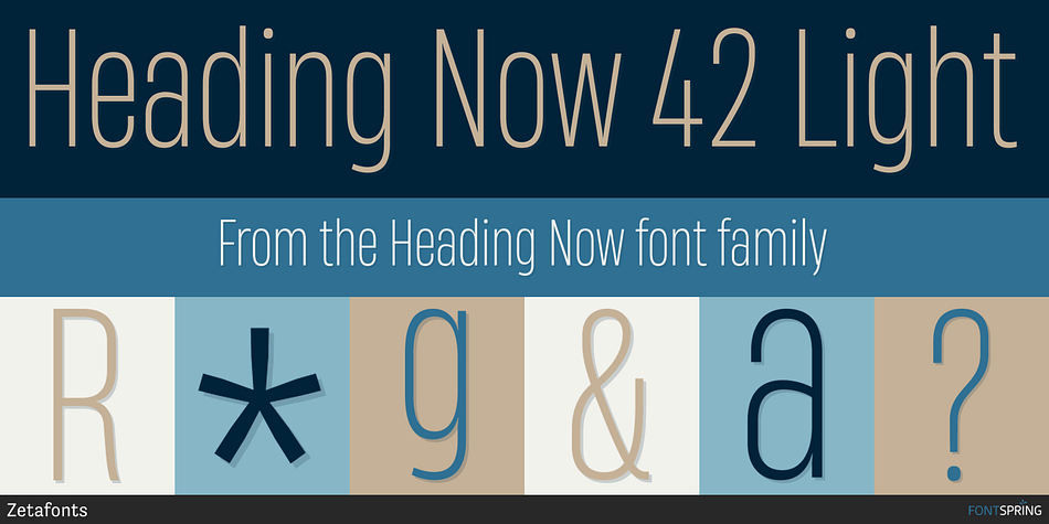 Heading Now 42 Light Font