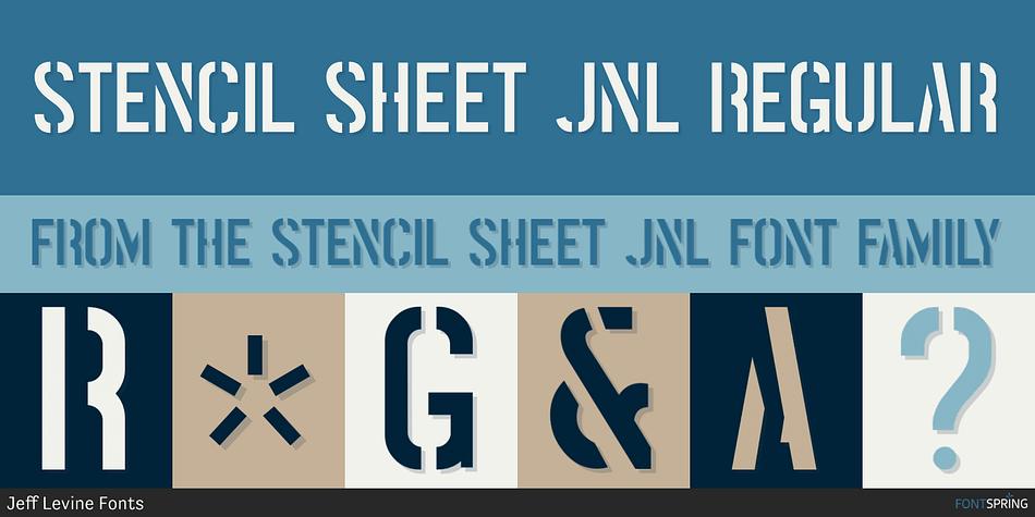 Stencil Sheet JNL Regular Font