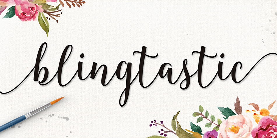 Blingtastic Script is a modern & clean calligraphy script.