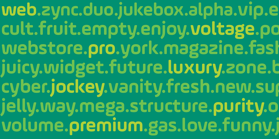 The type family consists of six weights viz.