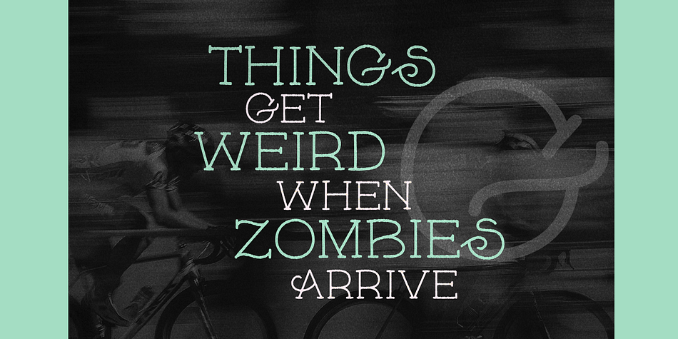 It comes in 5 different weights with matching italics and a rough version with italics.