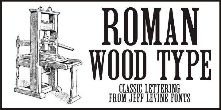 Roman Wood Type JNL is based on a partial set of wood type in the style of Clarendon Condensed that was seen in an online auction.