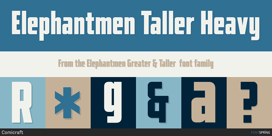 Elephantmen Taller Heavy Font