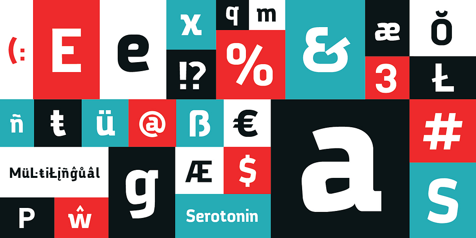 Serotonin font family example.