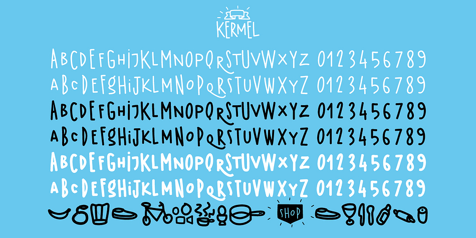 Emphasizing the favorited Kermel font family.