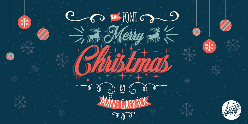 Displaying the beauty and characteristics of the Merry Christmas font family.