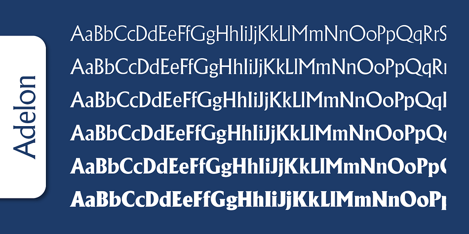 Displaying the beauty and characteristics of the Adelon Serial font family.