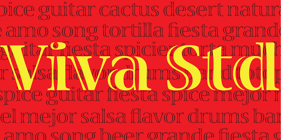 Viva, designed by Carol Twombly, was released in 1993 as the first open-face design in the Adobe Originals Library.