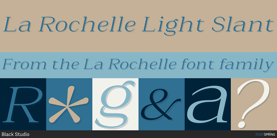 La Rochelle Light Slant Font