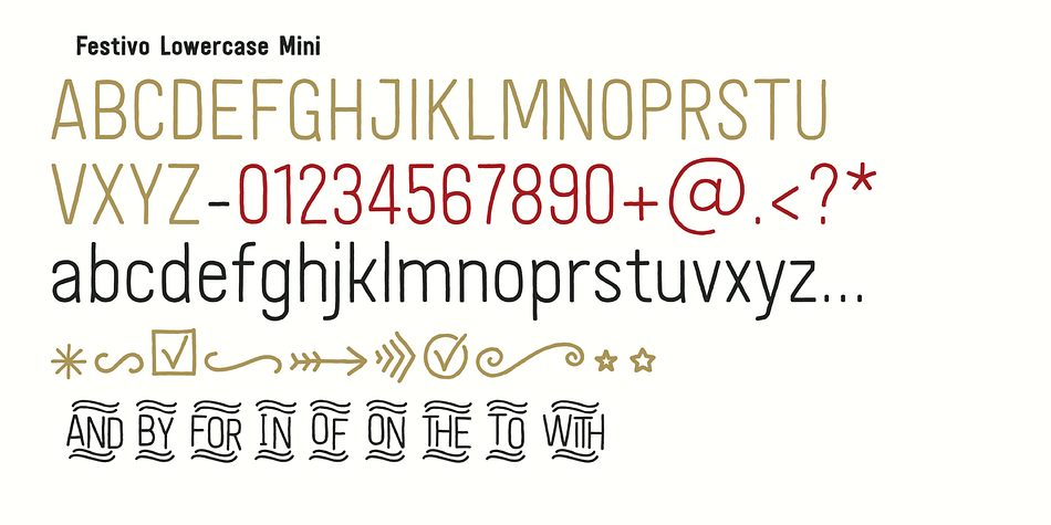 Emphasizing the popular Festivo Lowercase font family.