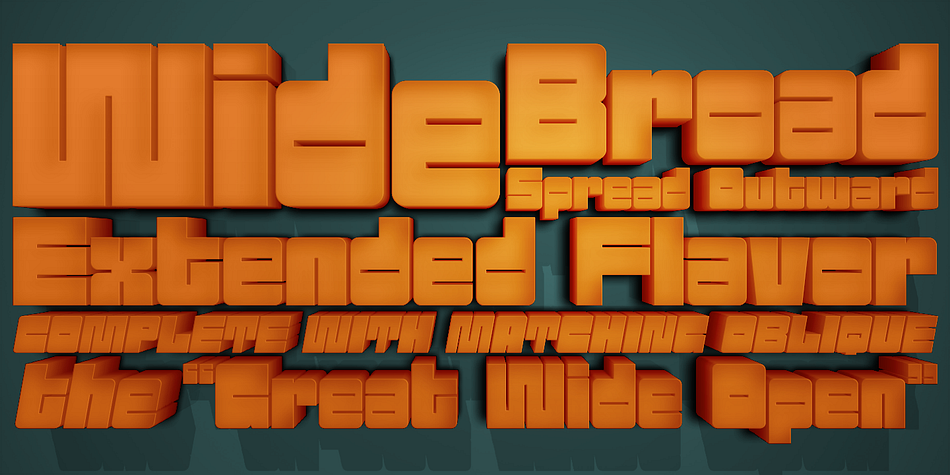 Sackem PB font family sample image.