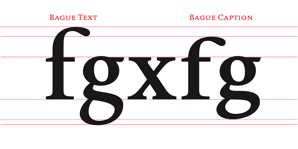 Bague font family example.