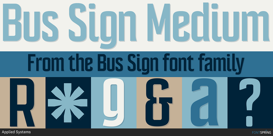 Bus Sign Medium Font