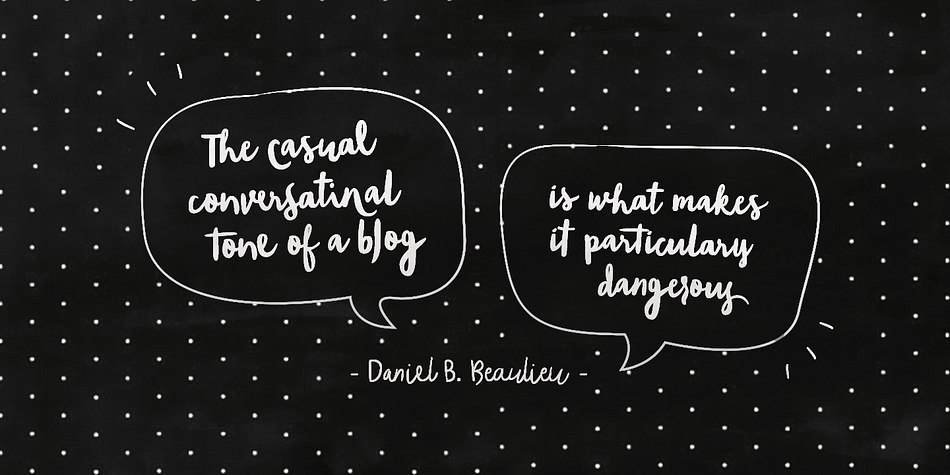 Emphasizing the popular Blog Script font family.