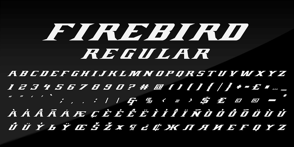 Firebird font family sample image.