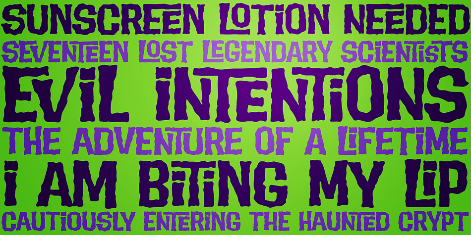 Evil Intentions is that lighthearted spooky font your looking for this Halloween!