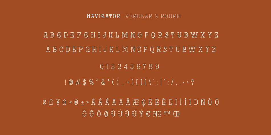 Highlighting the Navigator font family.