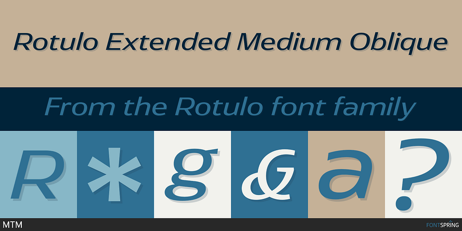 Rotulo Extended Medium Oblique Font