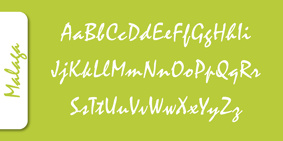 Highlighting the Malaga Pro font family.