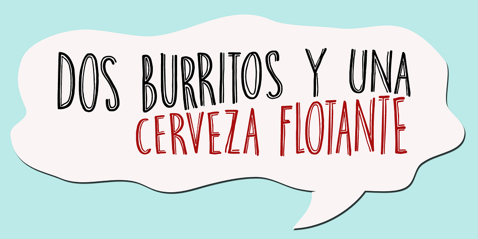 The name stuck, a font was born and the result is Breakfast Burrito font.