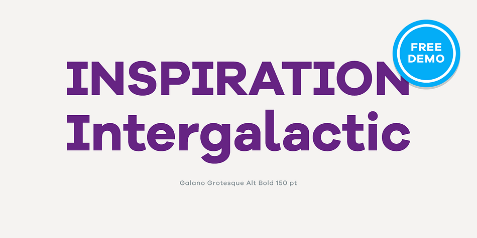 Galano Grotesque font family sample image.