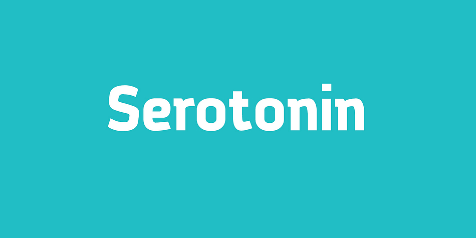 Serotonin is a half slab sans serif font.
