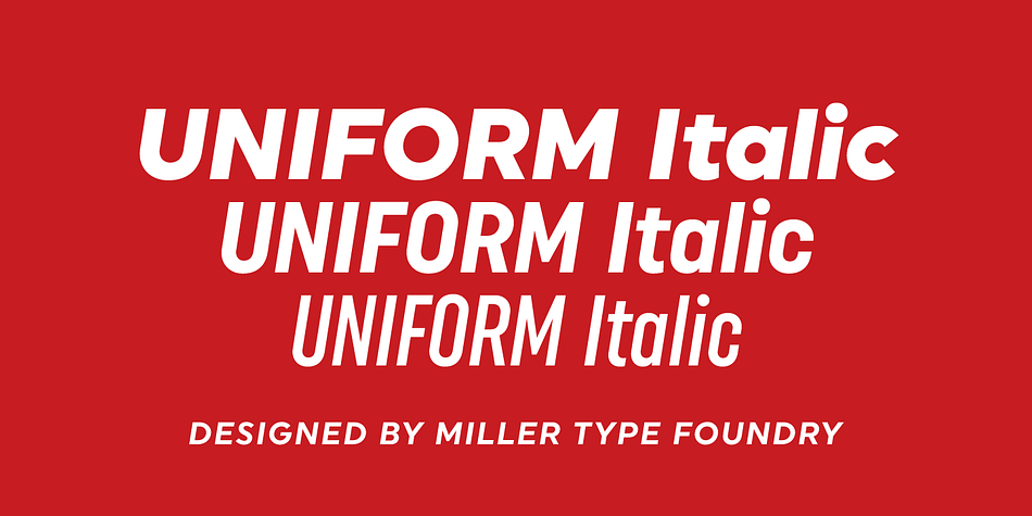 Uniform is now in Italics!