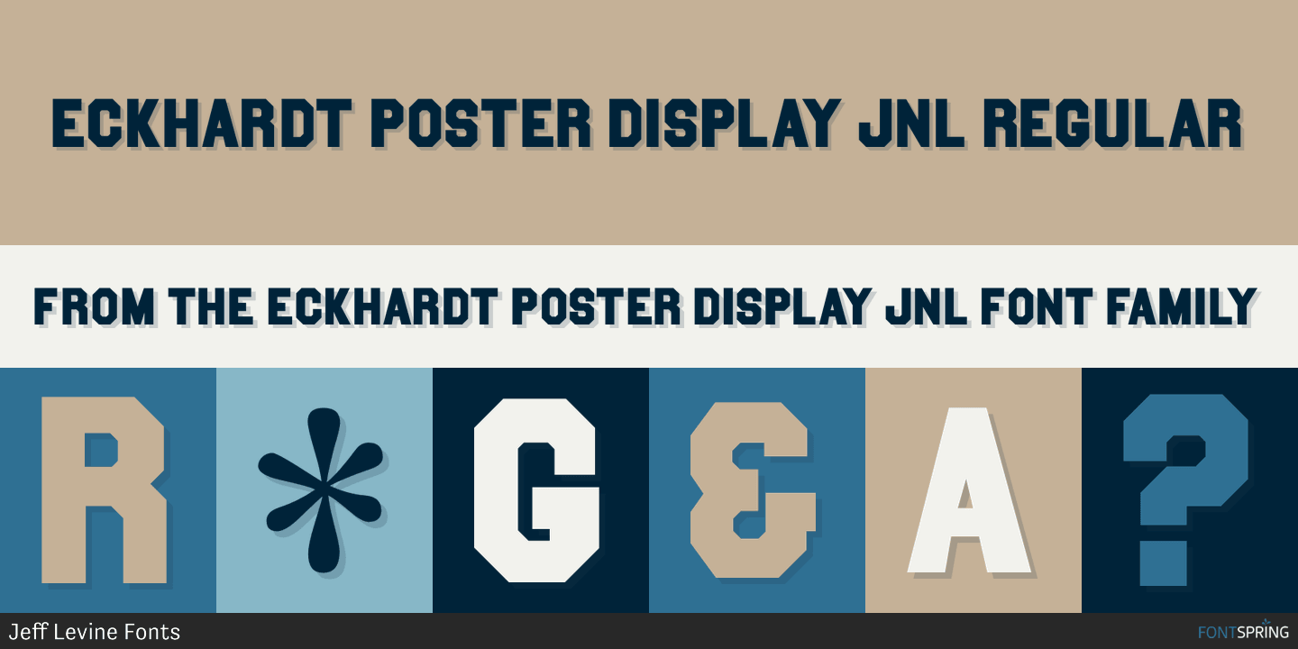 Eckhardt Poster Display JNL Font