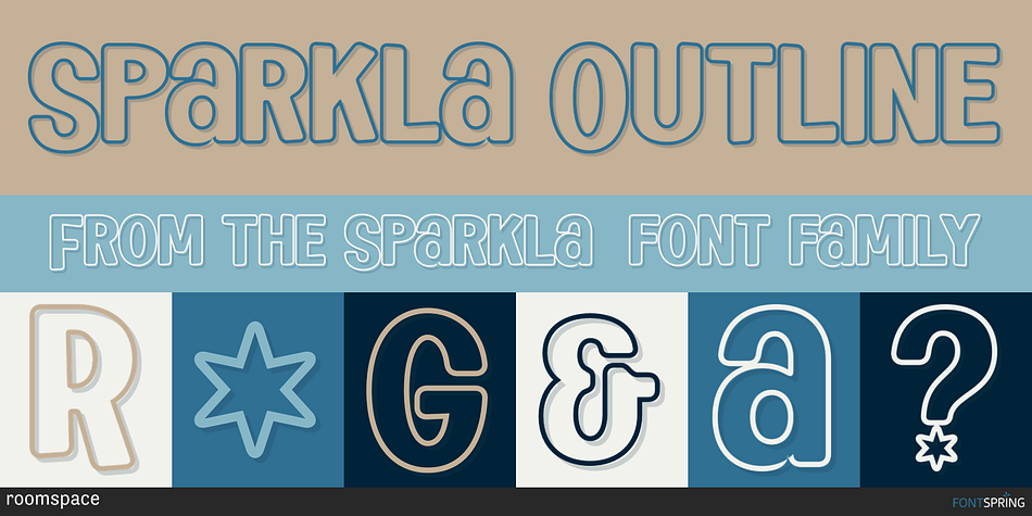 Sparkla Outline Font