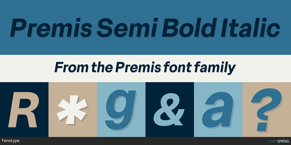 Premis Semi Bold Italic Font