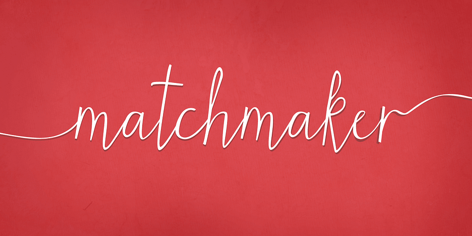 Matchmaker, a modern calligraphy typeface, was inspired by the various works of modern day calligraphers.