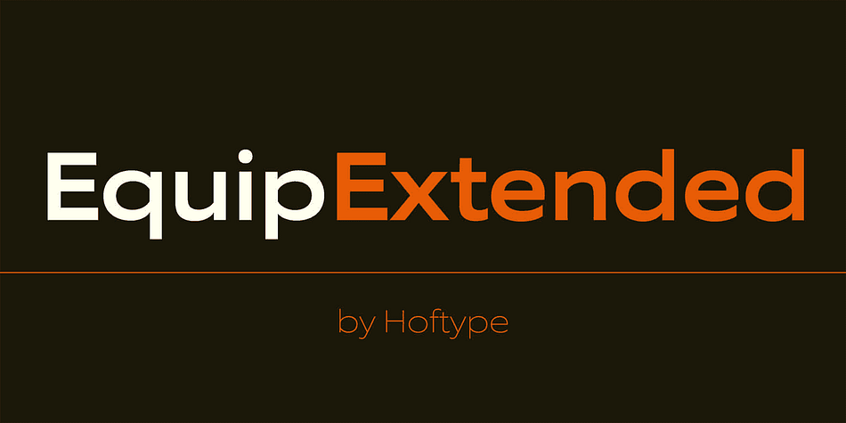 EquipExtended is the next complement for the Equip family and with its 16 fonts together with EquipCondensed, it extends the family to 48 styles.