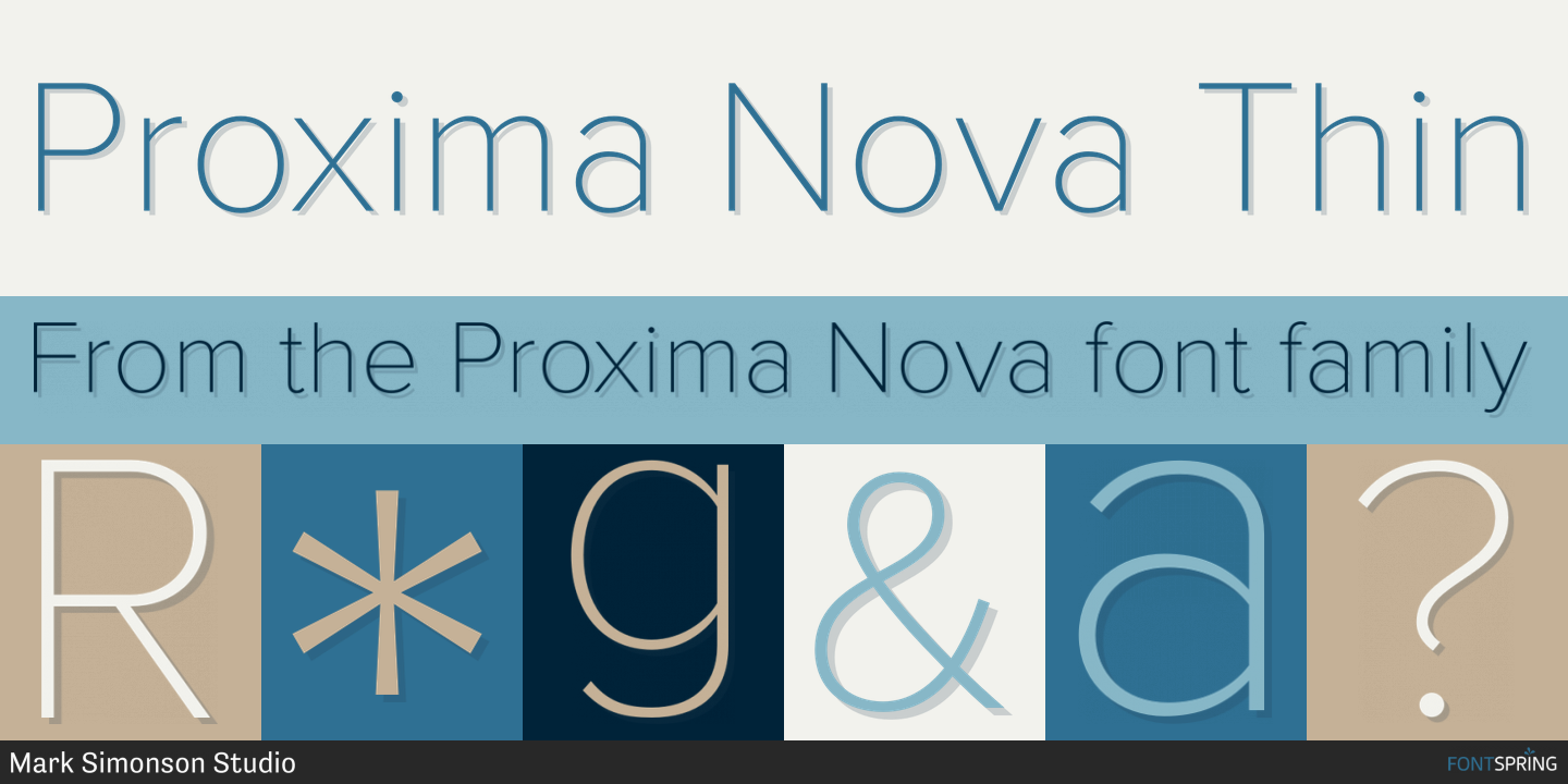 Fonts similar to Proxima Nova