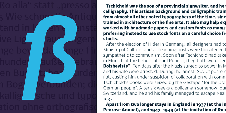 Cormac is open and readable typeface coming in 7 weights plus their matching ‘true’ italics - from Extra Thin to Bold.