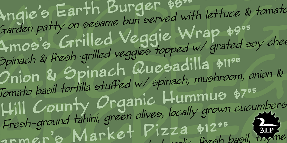 It all began with a bit of hand-printing I noticed on the dinner menu at a coastal Maine restaurant.