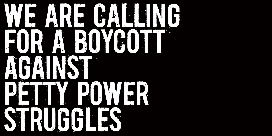 We are calling for a boycott against petty power struggles.