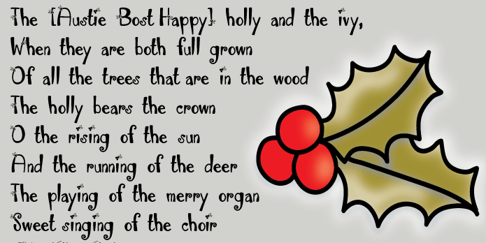 Austie Bost Happy Holly is a handwritten font filled with holiday cheer.
