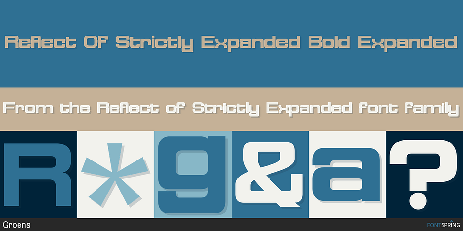 Reflect of Strictly Expanded Font