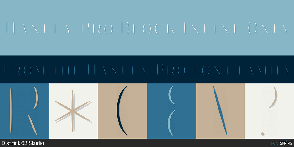 Hanley Pro Block Inline Only Font