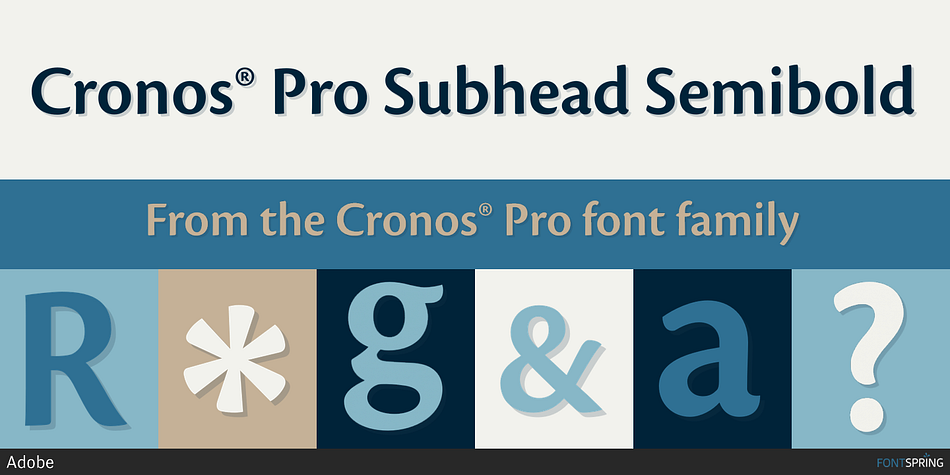 Cronos® Pro Subhead Semibold Font