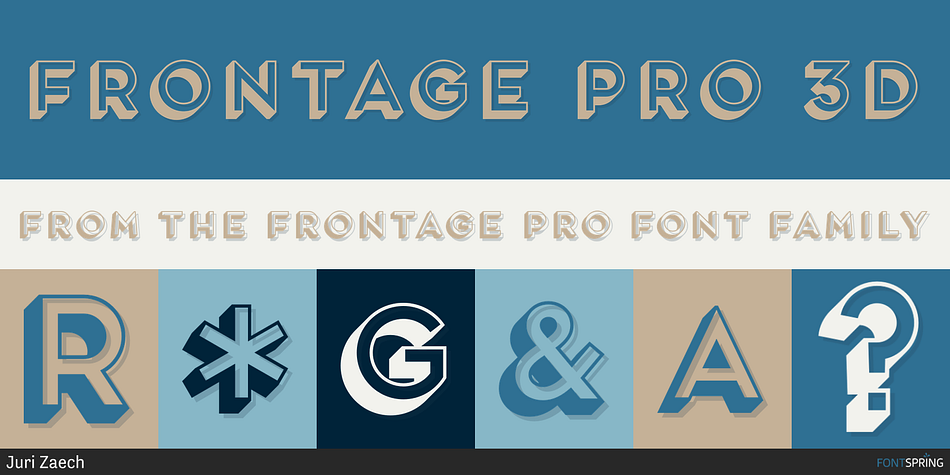 Frontage Pro 3D Font