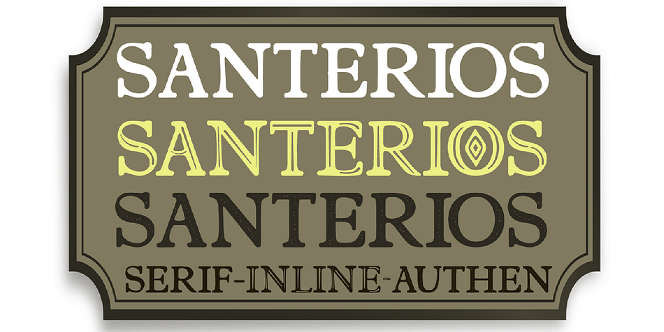 Santerios existing Serif & Serif font Santos smart and perfect.