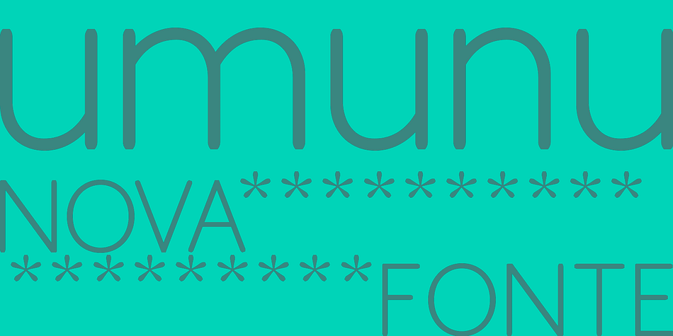 Umunu is a font for small and long texts and is ideal for embalage, advertising, publishing, logo, poster, signage.