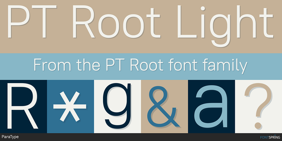 PT Root Light Font
