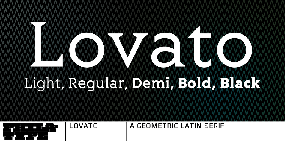 Lovato is a family of five fonts, perfect for branding applications, books, or poster designs that require a clear, sharp, stylish tone.