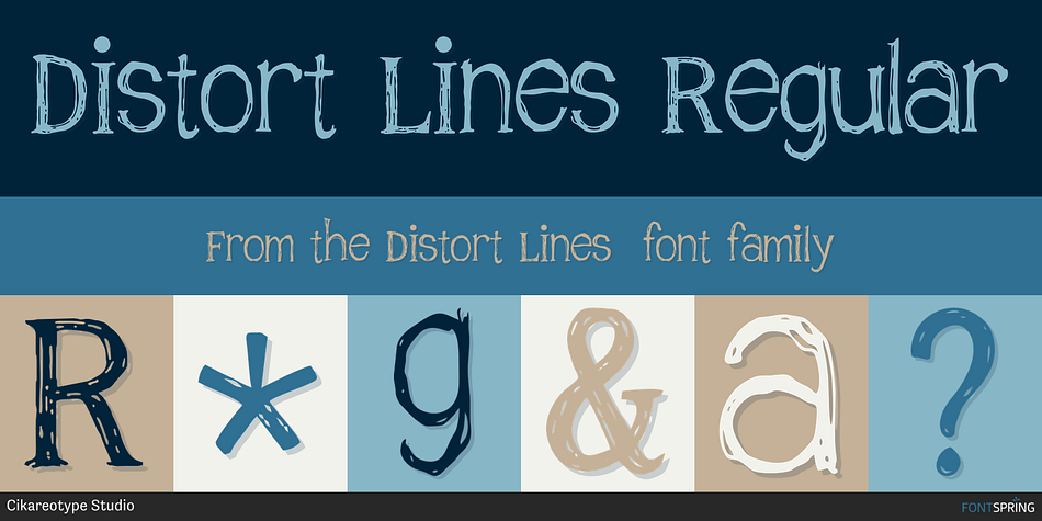 Distort Lines Regular Font