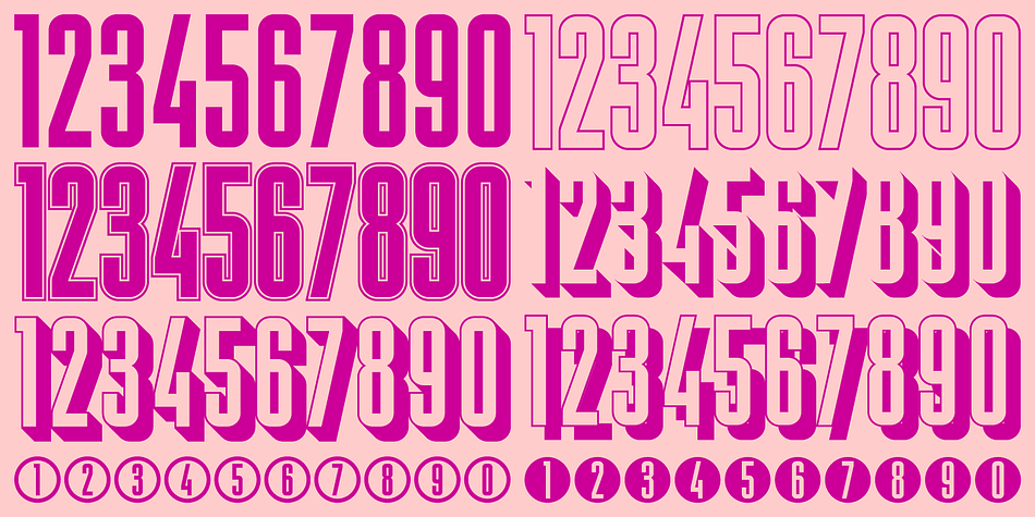 Display Digits font family example.