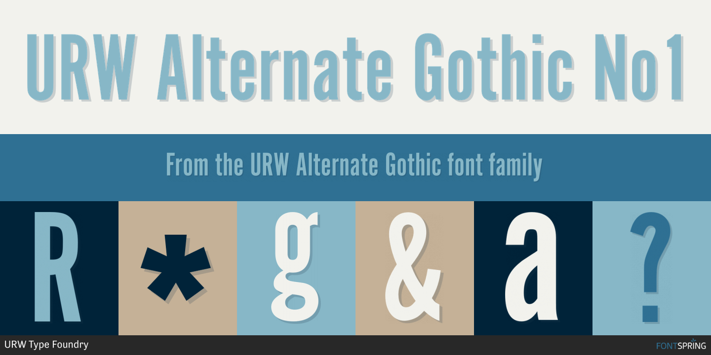 Fonts similar to URW Alternate Gothic